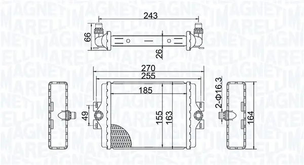 Radiator racire motor potrivit BMW 3 (F30, F80), 3 (F31), 3 GRAN TURISMO (F34), 4 (F32, F82), 4 (F33, F83), 4 GRAN COUPE (F36) 2.0 3.0D 11.11-