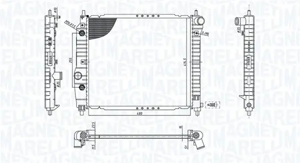 Radiator racire motor potrivit CHEVROLET AVEO KALOS; DAEWOO KALOS 1.2 1.4 1.5