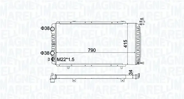 Radiator racire motor potrivit CITROEN JUMPER, XM; FIAT DUCATO; PEUGEOT 607, BOXER 1.9D-2.8D