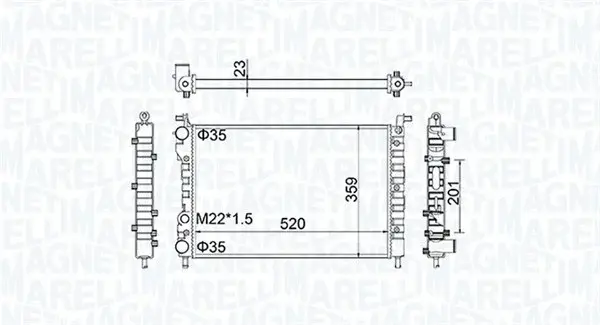 Radiator racire motor potrivit FIAT PALIO, SIENA, STRADA 1.0-1.6