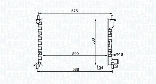 Radiator racire motor potrivit FORD FIESTA, FIESTA IV, FIESTA MINIVAN, PUMA; MAZDA 121 III 1.25-1.8D