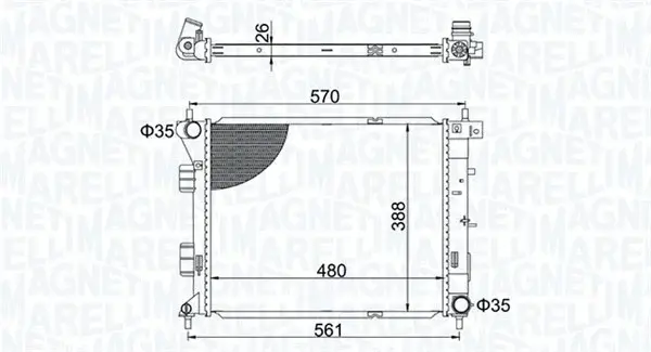 Radiator racire motor potrivit HYUNDAI ELANTRA V, I30; KIA CEE D, PRO CEE D 1.4D 1.6 1.6D