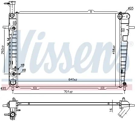 Radiator racire motor potrivit HYUNDAI TUCSON; KIA SPORTAGE II 2.0 2.7