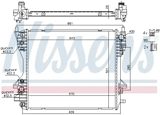 Radiator racire motor potrivit JAGUAR XF I, XF SPORTBRAKE, XJ 2.0 2.2D 3.0D