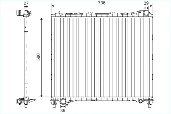 Radiator racire motor potrivit LAND ROVER DEFENDER, DISCOVERY V, RANGE ROVER IV, RANGE ROVER SPORT II 3.0-5.0 08.12-