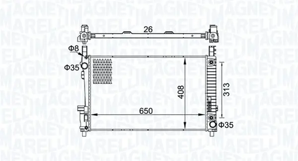 Radiator racire motor potrivit MERCEDES A (W169), B SPORTS TOURER (W245), B SPORTS TOURER (W246, W242) 1.5-Electric