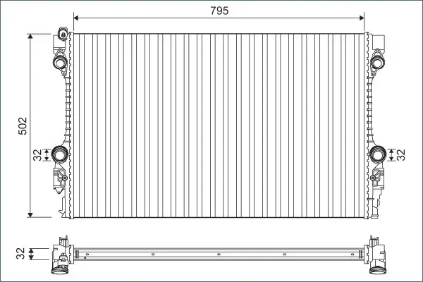 Radiator racire motor potrivit PORSCHE PANAMERA 3.0-4.8 07.09-10.16