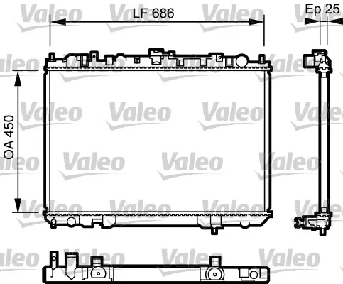 Radiator, racire motor VALEO 735081