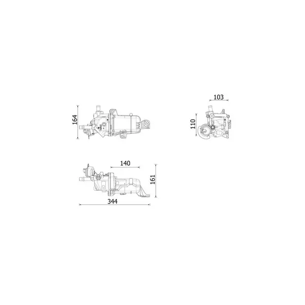 Radiator, recirculare gaze de esapament MAHLE CE 49 000P