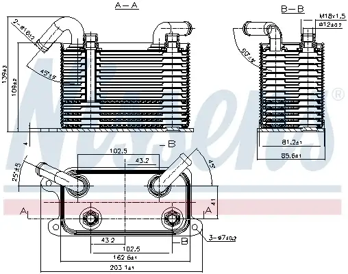 Radiator ulei cutie automata (166x81x107) VW MULTIVAN V, TRANSPORTER V 2.5D intre 2003-2009