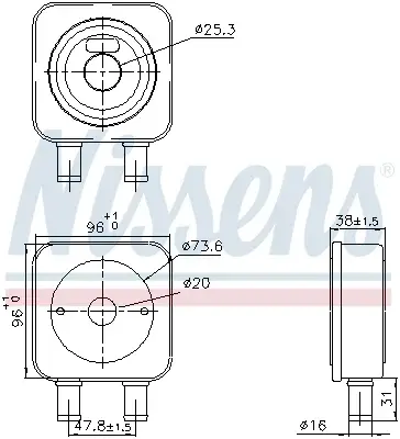 Radiator ulei cutie automata CITROEN C3 I, C3 II, C5 I, C5 II, DS3; PEUGEOT 2008 I, 207, 208 I, 407 1.4-2.0ALK dupa 2001