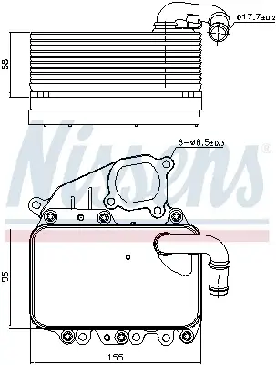 Radiator ulei termoflot cu carcasa filtru ulei potrivit AUDI A4 ALLROAD B8, A4 B8, A5, A6 ALLROAD C7, A6 C7, A7, A8 D4, Q5, Q7; VW TOUAREG 3.0D 11.07-09.18