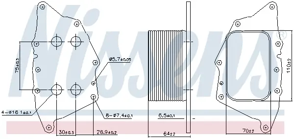 Radiator ulei termoflot potrivit BMW Seria 1 (F20), 1 (F21), 2 (F45), 2 GRAN TOURER (F46), I8 (I12), I8 (I15), X1 (F48), X2 (F39); MINI (F55), (F56), (F57), CLUBMAN (F54), COUNTRYMAN (F60) 1.2-2.0 09.