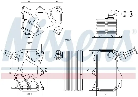 Radiator ulei termoflot potrivit MERCEDES C (A205), C (C204), C (C205), C T-MODEL (S205), C (W204), C (W205), CLS (C218), CLS SHOOTING BRAKE (X218), E (A207), E (A238), E (C207), E (C238) 3.0-3.5H 06.