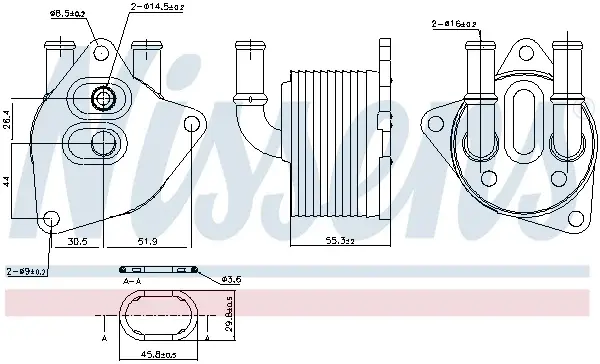 Radiator ulei termoflot potrivit VOLVO S60 II, S90 II, V40, V60 I, V70 III, V90 II 1.5 2.0 2.0D 10.13-08.19