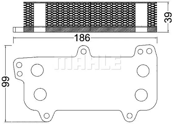 Radiator ulei termoflot potrivit VW MULTIVAN V, TOUAREG, TRANSPORTER V 2.5D 01.03-05.10