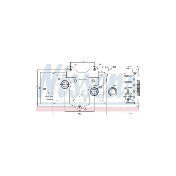 Radiator ulei, ulei motor NISSENS 90618
