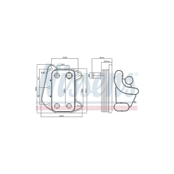 Radiator ulei, ulei motor NISSENS 90622