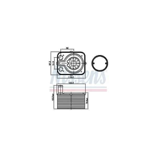 Radiator ulei, ulei motor NISSENS 90655