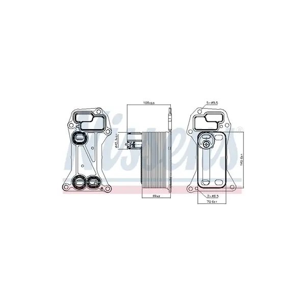 Radiator ulei, ulei motor NISSENS 90901