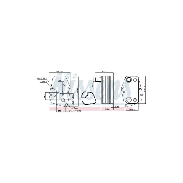 Radiator ulei, ulei motor NISSENS 90904