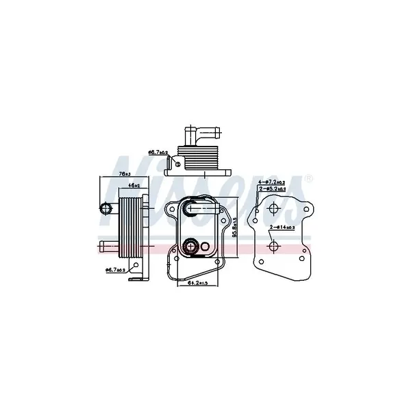 Radiator ulei, ulei motor NISSENS 90977