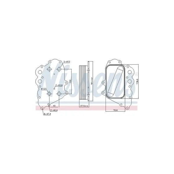 Radiator ulei, ulei motor NISSENS 91108