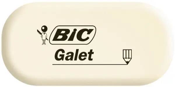 Radiera BIC - Galet, pentru creion, alba