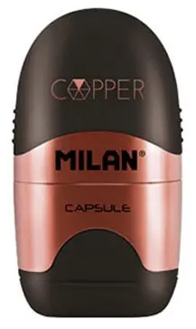 Radiera cu ascutitoare Milan - Copper, sortiment