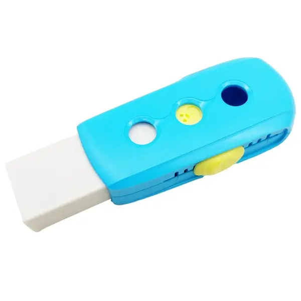 Radiera Keyroad Pushable, dreptunghi, diverse culori pastel, protectie din plastic
