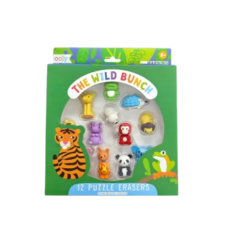 Radiere tip puzzle - Animale salbatice (Set of 12)