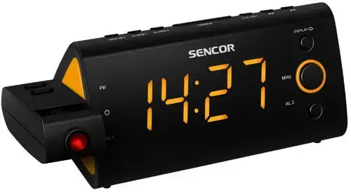 Radio cu ceas Sencor SRC 330 OR (Negru/Portocaliu)
