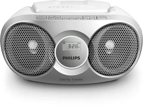 Radiocasetofon CD Philips - AZ215S, argintiu