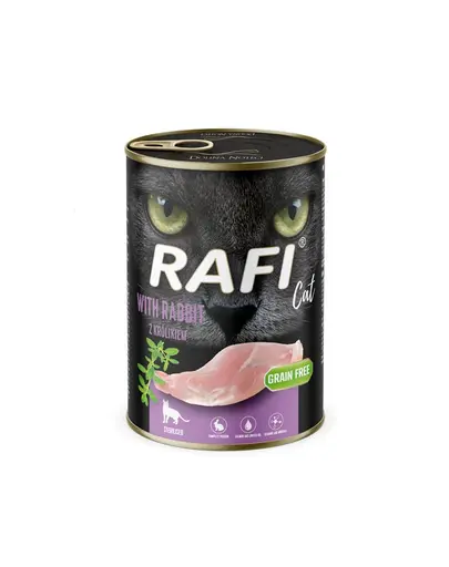 RAFI Cat Adult cu iepure hrană umedă pentru pisici sterilizate 400 g