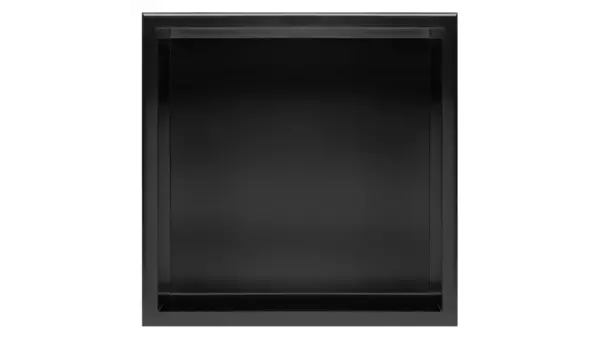 Raft baie incastrat 30x30 cm, negru mat, Rea