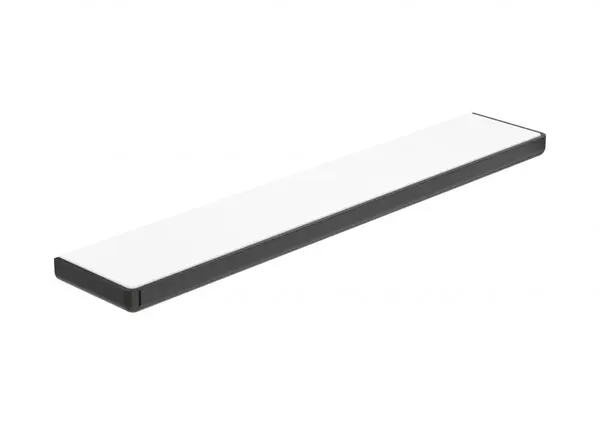 Raft baie Roca Tempo A817027CN0, montare pe perete, 600 x 110 mm, metal/sticla, lucios, Negru titan