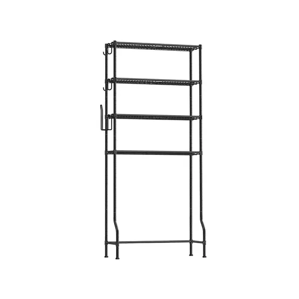 Raft baie WC Songmics Negru 83x30x179 cm