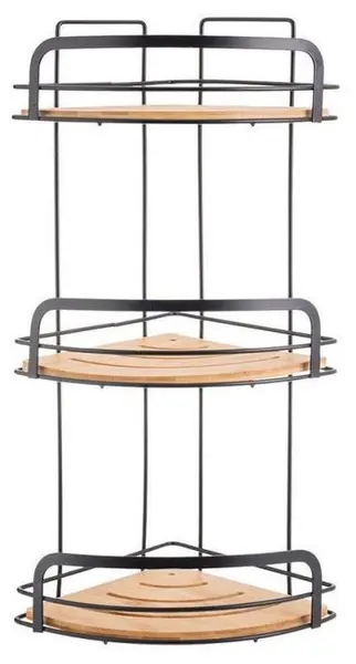 Raft de colț Estia - Bamboo Essentials, 3 nivele, bambus