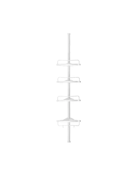 Raft de colt pentru baie, Songmics, 85-305 cm, BCB001A, Alb