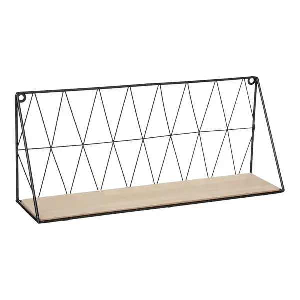 Raft de perete Anneza, Metal si MDF, 48x12x20 cm