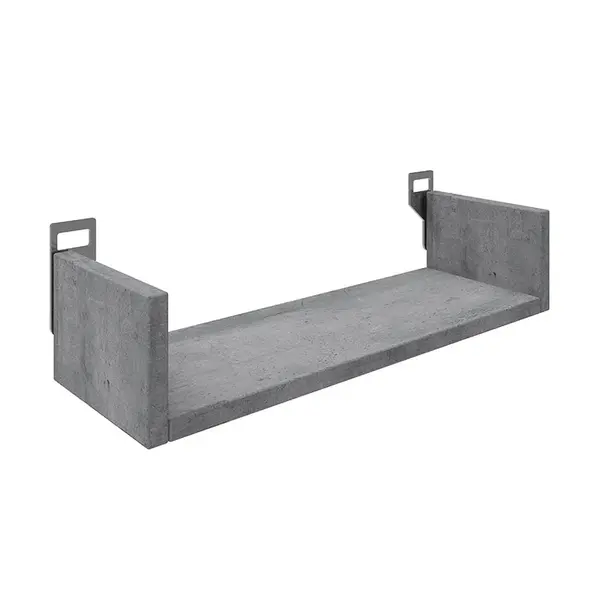 Raft de perete cu functie de depozitare Derva, Lemn de Stejar, 45x15x10 cm