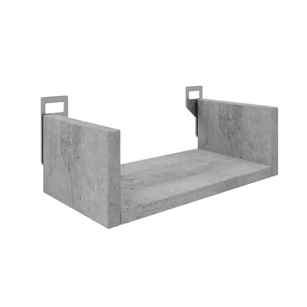 Raft de perete Derva, Pako World, Gri ciment, 30x15x10 cm