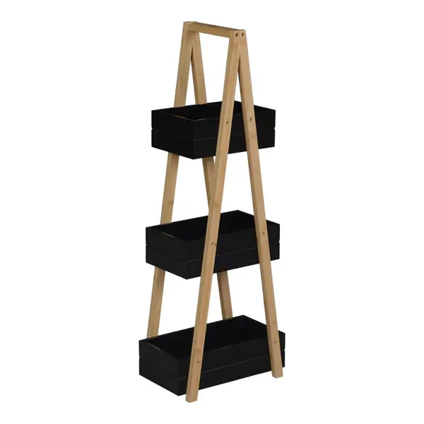 Raft de podea Tercy, Bambus, 30x18x80 cm