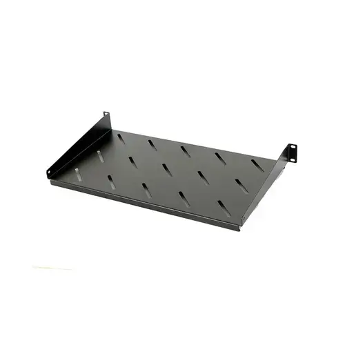 Raft fix 19inch DATEUP RAL 9005, 1U, 300mm, fixare fata in 2 puncte, sarcina 30kg