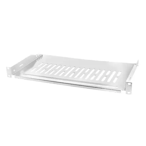 Raft fix Logilink 1U pentru rack 19″, adancime 250mm, sarcina maxima 10Kg, otel 1.5mm, Gri