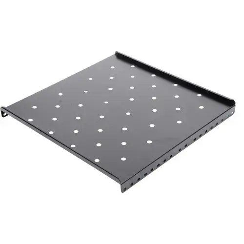 Raft fix SPACER 1U pentru rack 19″, adancime 475mm, pentru cabinet de 800mm, suporta capacitate ridicata, vopsea antistatic, otel 1.2mm (Negru)