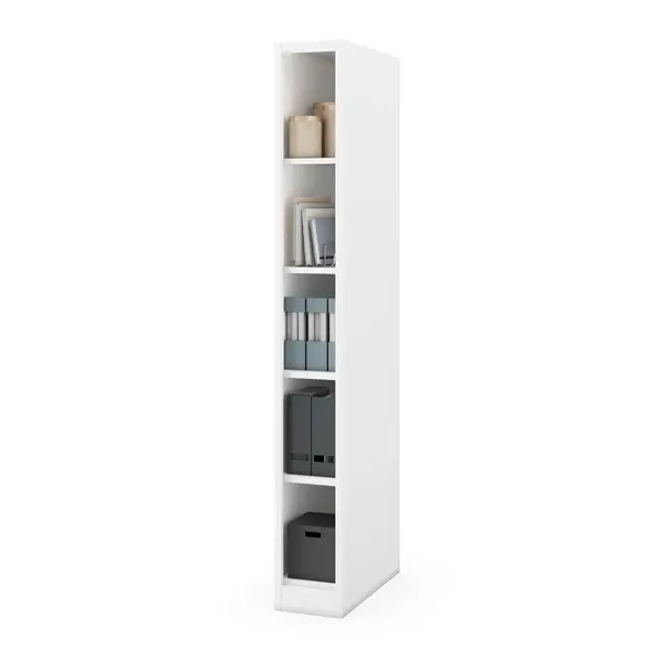 Raft metalic ingust, de arhivare pentru documente alb: TIM 250 x 1950 x 600 mm Raft metalic îngust de arhivare pentru documente, alb, 250x1950x600 mm: TIM