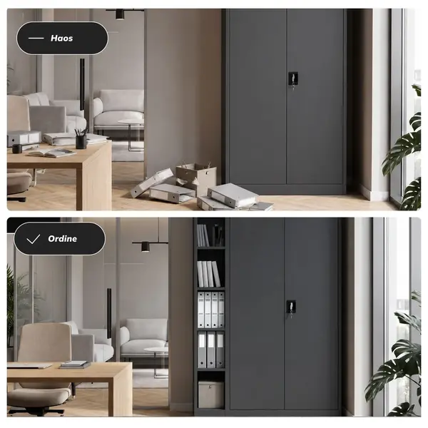 Raft metalic ingust, de arhivare pentru documente antracit: TIM 250 x 1850 x 400 mm Raft metalic îngust de arhivare pentru documente, antracit, 250x1850x400 mm: TIM