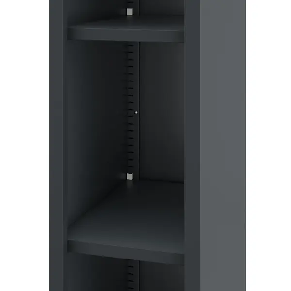 Raft metalic ingust, de arhivare pentru documente antracit: TIM 250 x 1850 x 600 mm Raft metalic îngust de arhivare pentru documente, antracit, 250x1850x600 mm: TIM