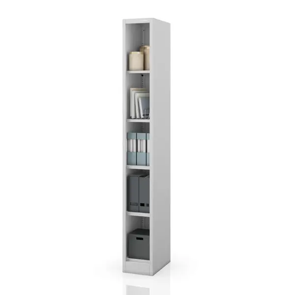 Raft metalic ingust, de arhivare pentru documente gri: TIM 250 x 1950 x 400 mm Raft metalic îngust de arhivare pentru documente, gri, 250x1950x400 mm: TIM